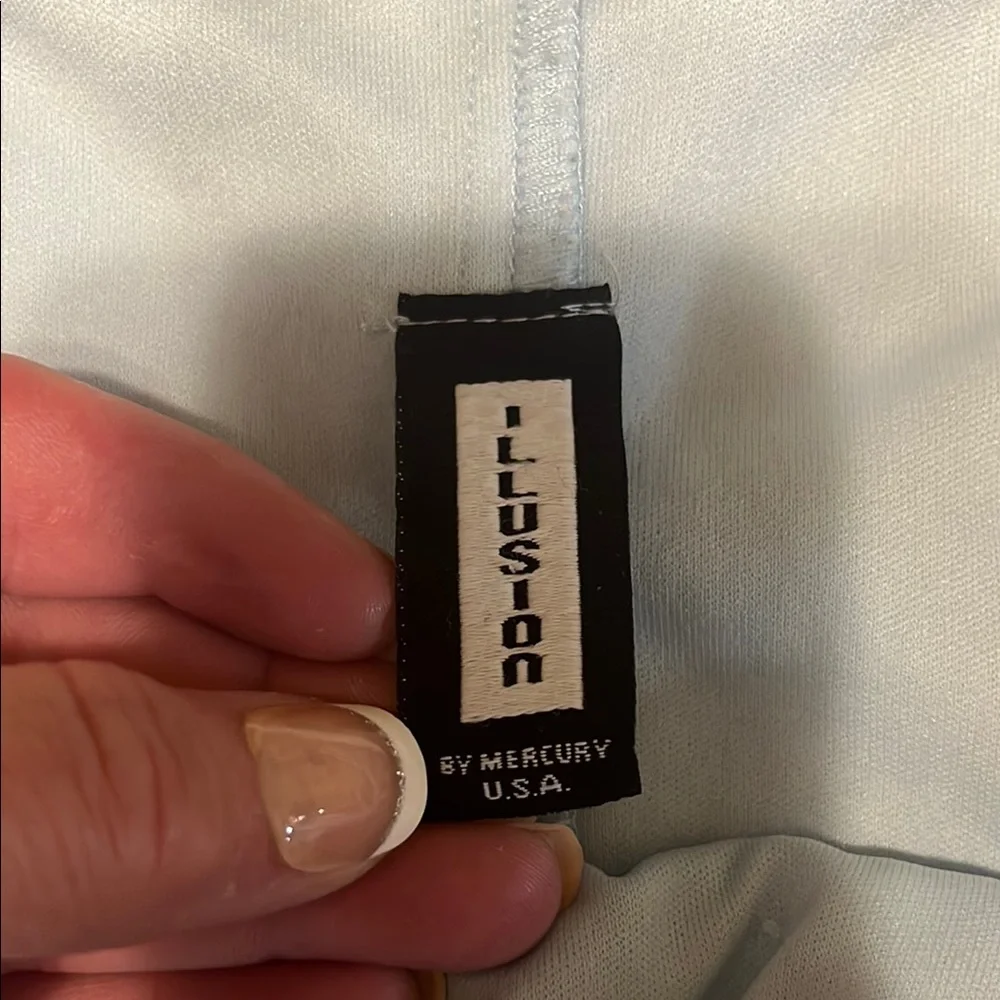 Vintage Chic Blue Lace Slip Dress Illusions by Mercury. - Picture 5 of 6